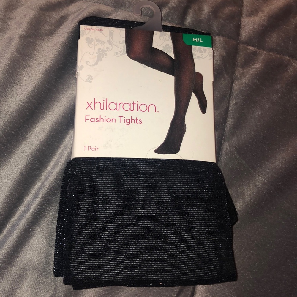 Sparkly black tights M/L